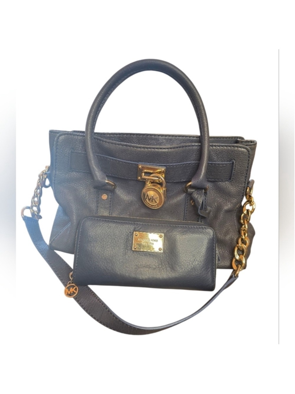 Michael Kors Hamilton Satchel with Matching Wallet Set